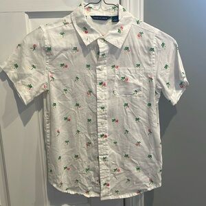 Size 7 Janie&Jack summer shirt with palm trees